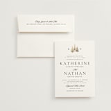 "Gilded Forest" - Wedding Invitations in Snow by Stacy Maalouf - Invitation with Envelope