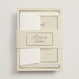 "Ahlum" - Wedding Invitations in Champagne by Deynaaz Daraei - Assembled with Belly Band