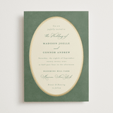 "Vintage Oval" - Wedding Invitations in Rosemary by Emily Betts - Front