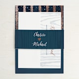 "Strands Of Lights" - Wedding Invitations in Navy by Hooray Creative - Assembled