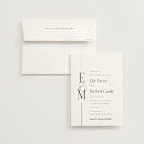 "Linear" - Wedding Invitations in Silk by Laura Hankins - Invitation with Envelope