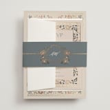 "Timeless Nature" - Wedding Invitations in Champagne by Ana de Sousa - Assembled with Belly Band