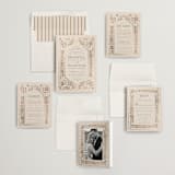 "Timeless Nature" - Wedding Invitations in Champagne by Ana de Sousa - Invitation Suite