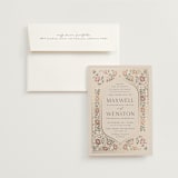 "Timeless Nature" - Wedding Invitations in Champagne by Ana de Sousa - Invitation with Envelope
