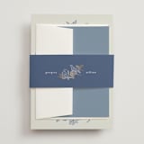"meet me in the garden" - Wedding Invitations in Cornflower by Grae - Assembled with Belly Band