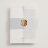 "meet me in the garden" - Wedding Invitations in Cornflower by Grae - Assembled with Vellum Wrap and Wax Seal