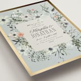 "Blue Garden" - Wedding Invitations in Mist by Hannah Williams - Detail