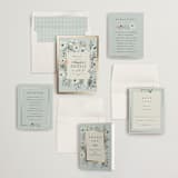 "Blue Garden" - Wedding Invitations in Mist by Hannah Williams - Invitation Suite