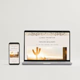 "Floral Border" - Wedding Invitations in Champagne by Leah Bisch - FREE Wedding Website