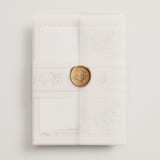 "Esther's garden" - Wedding Invitations in Ivory by Jennifer Wick - Assembled with Vellum Wrap and Wax Seal