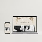 "Shimmering Hydrangeas" - Wedding Invitations in Tea Time by Susan Zinader - FREE Wedding Website