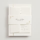 "Courtyard" - Wedding Invitations in Lily by Owl and Toad - Assembled with Belly Band