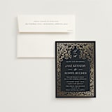"Regency Grace" - Wedding Invitations in Onyx by Ana de Sousa - Invitation with Envelope