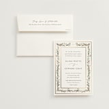 "Blooming Vine" - Wedding Invitations in Blush by Susan Moyal - Invitation with Envelope