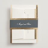 "The Ritz" - Wedding Invitations in Quartz by Kristie Kern - Assembled with Belly Band