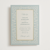"Floral Romance" - Wedding Invitations in Something Blue by Gwen Bedat - Front