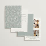 "Floral Romance" - Wedding Invitations in Something Blue by Gwen Bedat - Back of Card Options