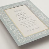"Floral Romance" - Wedding Invitations in Something Blue by Gwen Bedat - Detail