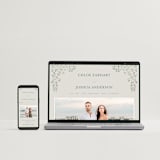 "Floral Romance" - Wedding Invitations in Something Blue by Gwen Bedat - FREE Wedding Website