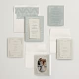 "Floral Romance" - Wedding Invitations in Something Blue by Gwen Bedat - Invitation Suite