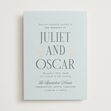 "Enchanted" - Wedding Invitations in Mist by Laura Hankins - Front