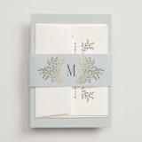 "Enchanted" - Wedding Invitations in Mist by Laura Hankins - Assembled with Belly Band