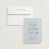 "Enchanted" - Wedding Invitations in Mist by Laura Hankins - Invitation with Envelope