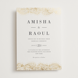 "Elegant Henna" - Wedding Invitations in Champagne by Oma N. Ramkhelawan - Front