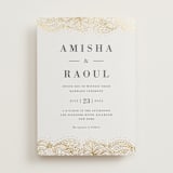 "Elegant Henna" - Wedding Invitations in Champagne by Oma N. Ramkhelawan - Front