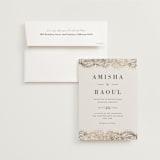 "Elegant Henna" - Wedding Invitations in Champagne by Oma N. Ramkhelawan - Invitation with Envelope