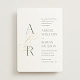 "Initialed" - Wedding Invitations in Chantilly by Jessica Williams - Front