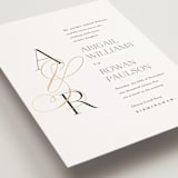 "Initialed" - Wedding Invitations in Chantilly by Jessica Williams - Detail