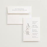 "Initialed" - Wedding Invitations in Chantilly by Jessica Williams - Invitation with Envelope