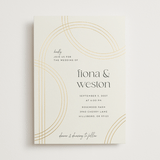 "Curves" - Wedding Invitations in Chiffon by Amy Payne - Front