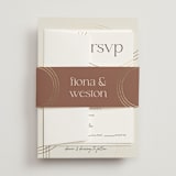 "Curves" - Wedding Invitations in Chiffon by Amy Payne - Assembled with Belly Band