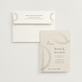 "Curves" - Wedding Invitations in Chiffon by Amy Payne - Invitation with Envelope