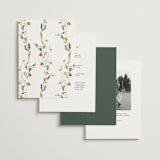 "Coastal Bloom" - Wedding Invitations in Garden Green by Lucrecia Caporale - Back of Card Options