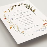 "Coastal Bloom" - Wedding Invitations in Garden Green by Lucrecia Caporale - Detail