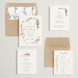 "Coastal Bloom" - Wedding Invitations in Garden Green by Lucrecia Caporale - Invitation Suite