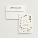 "Coastal Bloom" - Wedding Invitations in Garden Green by Lucrecia Caporale - Invitation with Envelope