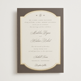 "Arch Frame" - Wedding Invitations in Cognac by Emily Betts - Front