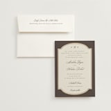 "Arch Frame" - Wedding Invitations in Cognac by Emily Betts - Invitation with Envelope