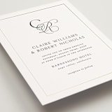 "Monogram Script" - Wedding Invitations in Silk by Kelly Schmidt - Detail