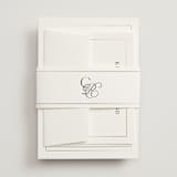 "Monogram Script" - Wedding Invitations in Silk by Kelly Schmidt - Assembled with Belly Band