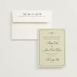 "Honeybee" - Wedding Invitations in Cream by Jennifer Lew - Invitation with Envelope