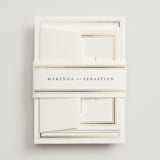 "Hampton" - Wedding Invitations in Chantilly by Wildfield Paper Co - Assembled with Belly Band