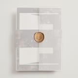 "Vintage Rose Garden" - Wedding Invitations in Midnight by Grace Kreinbrink - Assembled with Vellum Wrap and Wax Seal