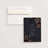 "Vintage Rose Garden" - Wedding Invitations in Midnight by Grace Kreinbrink - Invitation with Envelope