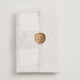 "Love Song" - Wedding Invitations in Meadow by Petra Kern - Assembled with Vellum Wrap and Wax Seal