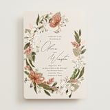 "Delicate" - Wedding Invitations in Terracotta by Susan Moyal - Front